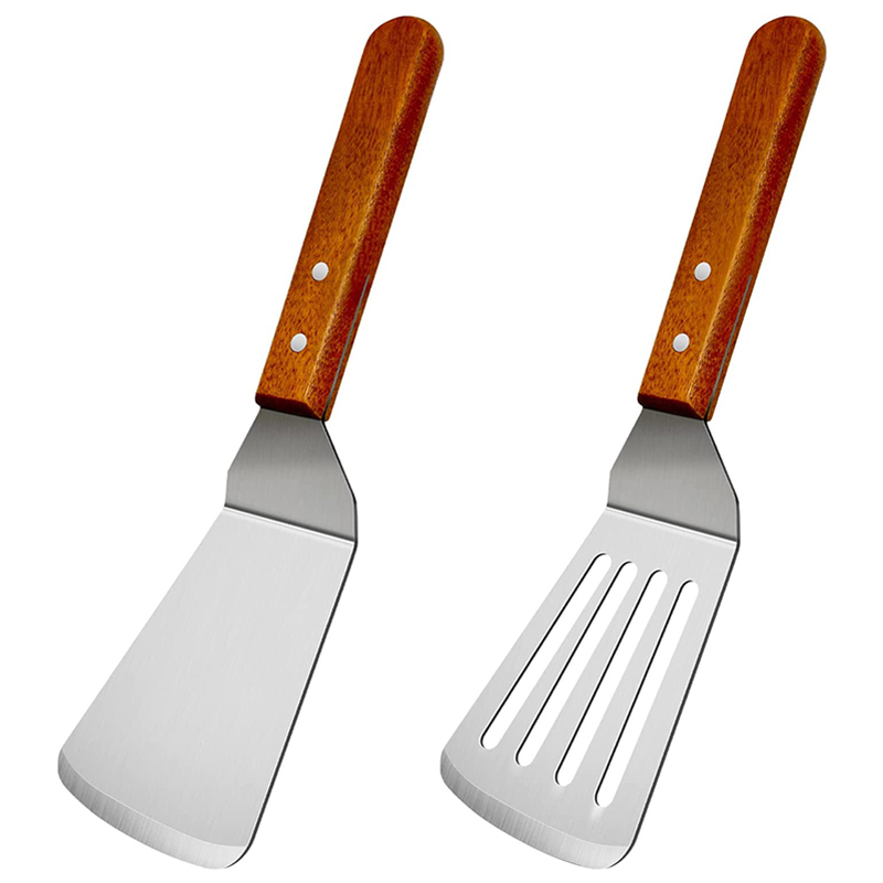Okonomiyaki Spatula - Metalen Spatels Voor Gietijzeren Koekenpan, Vis