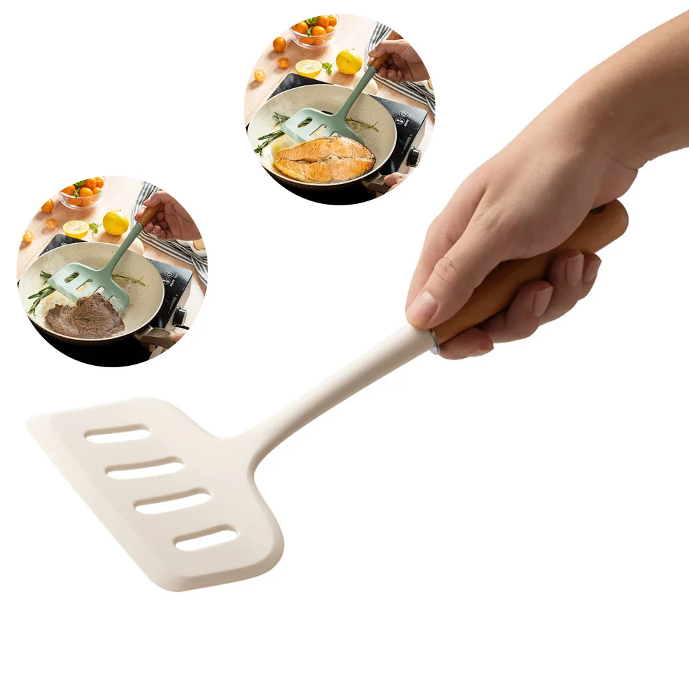 Okonomiyaki Spatula - 1 Stuks Siliconen Spatel Brede Mond
