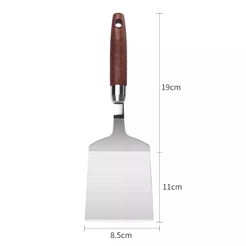Roestvrijstalen spatel met hou - Okonomiyaki Spatula recensie en prijs