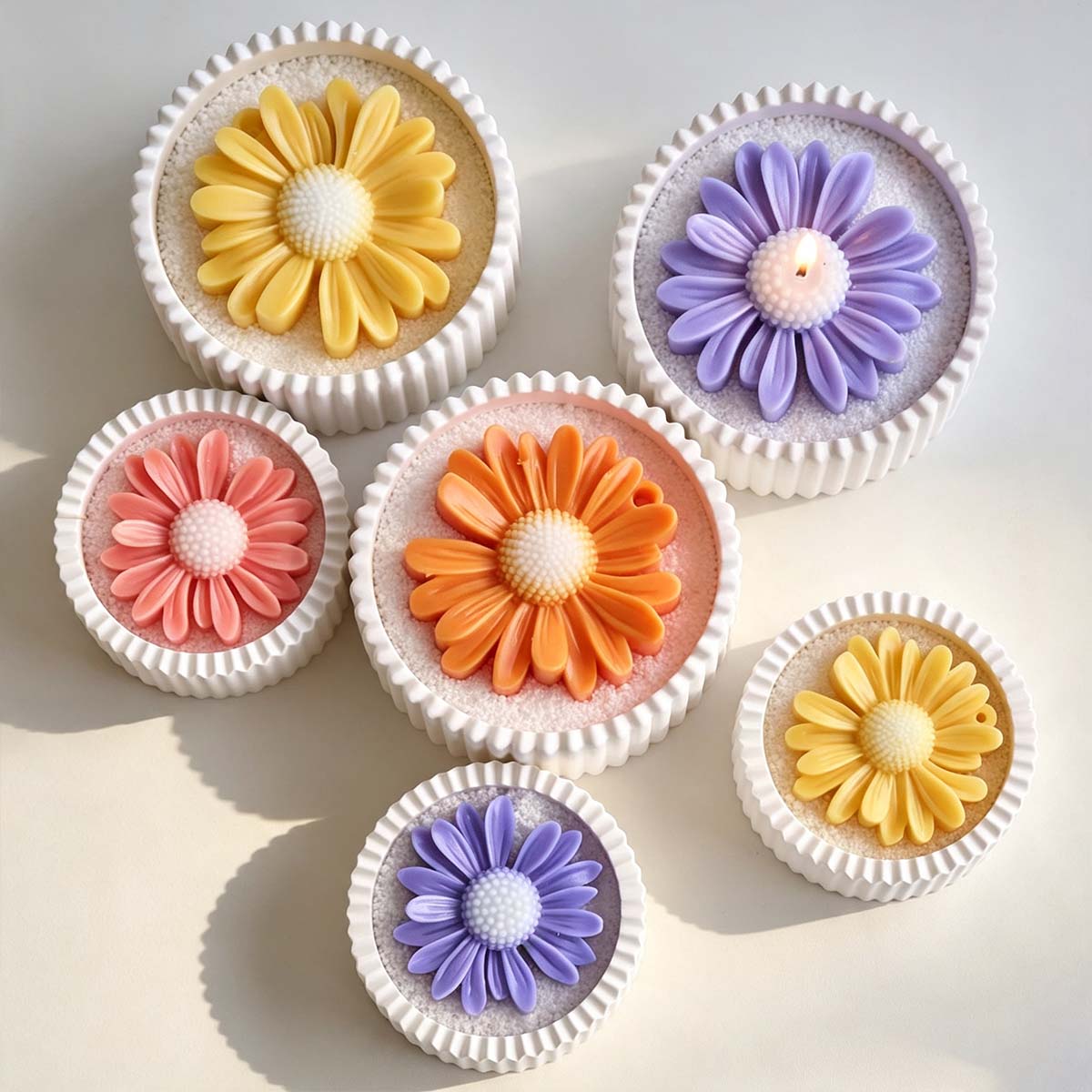 Ronde gestreepte kaarsenhouder - Potsticker Mold recensie en prijs